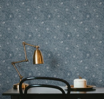 Afbeeldingen van Bees and Flowers in Blue - 1032001-03