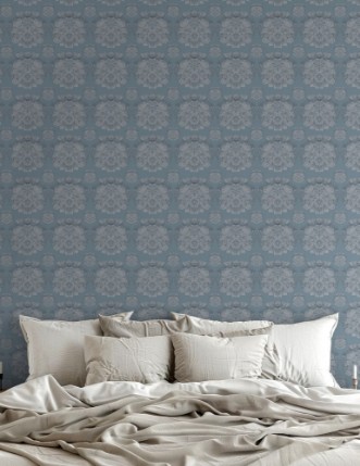 Picture of Damask in Blue - 1032301-02
