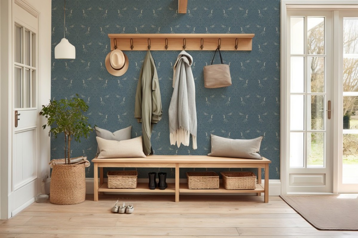 Picture of Duck and Geese in Blue - 1032401-01