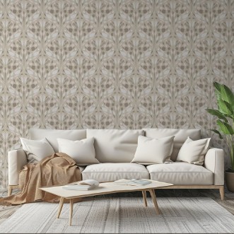 Afbeeldingen van Leaves and Scallops big in Beige - 1033001-01