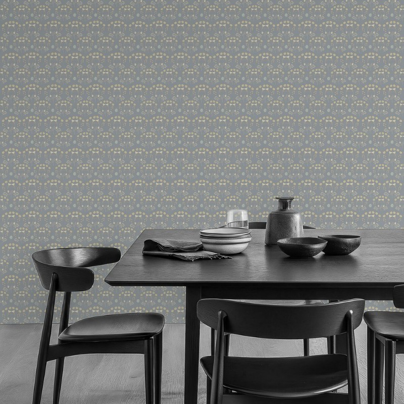 Picture of Medaillon Poppies in Grey - 1033301-01