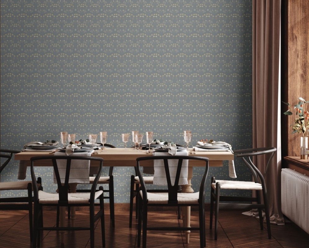 Picture of Medaillon Poppies in Grey - 1033301-01