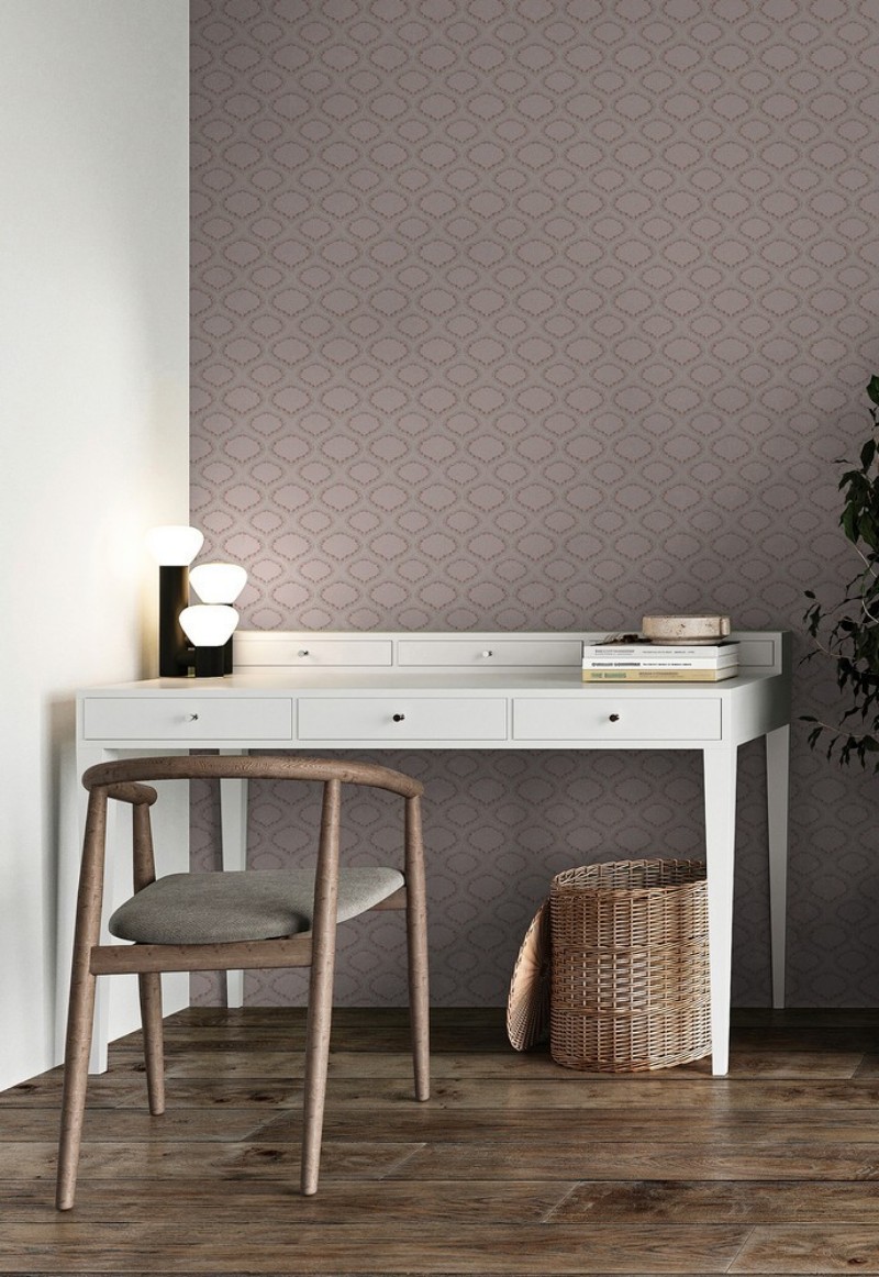 Picture of Ogee and Roses in Pink - 1033401-03