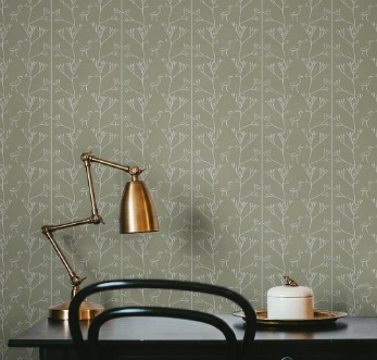 Afbeeldingen van Twigs and Heron in Olive - 1033801-02