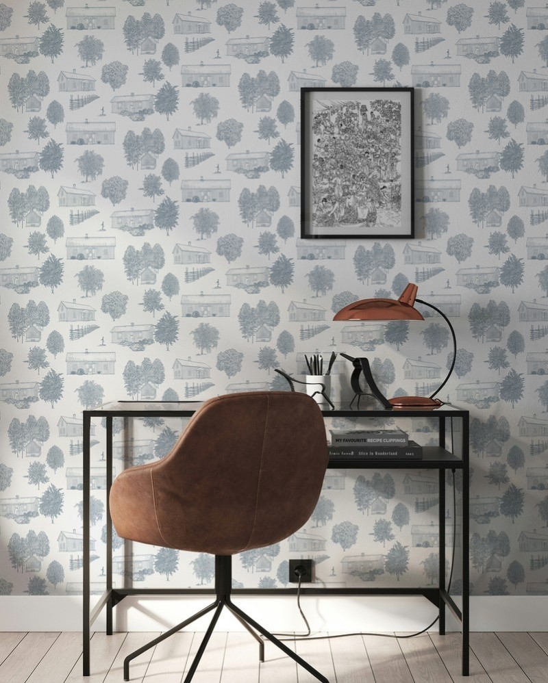 Picture of Summer Houses Toile de Jouy Grey - 1035301-01