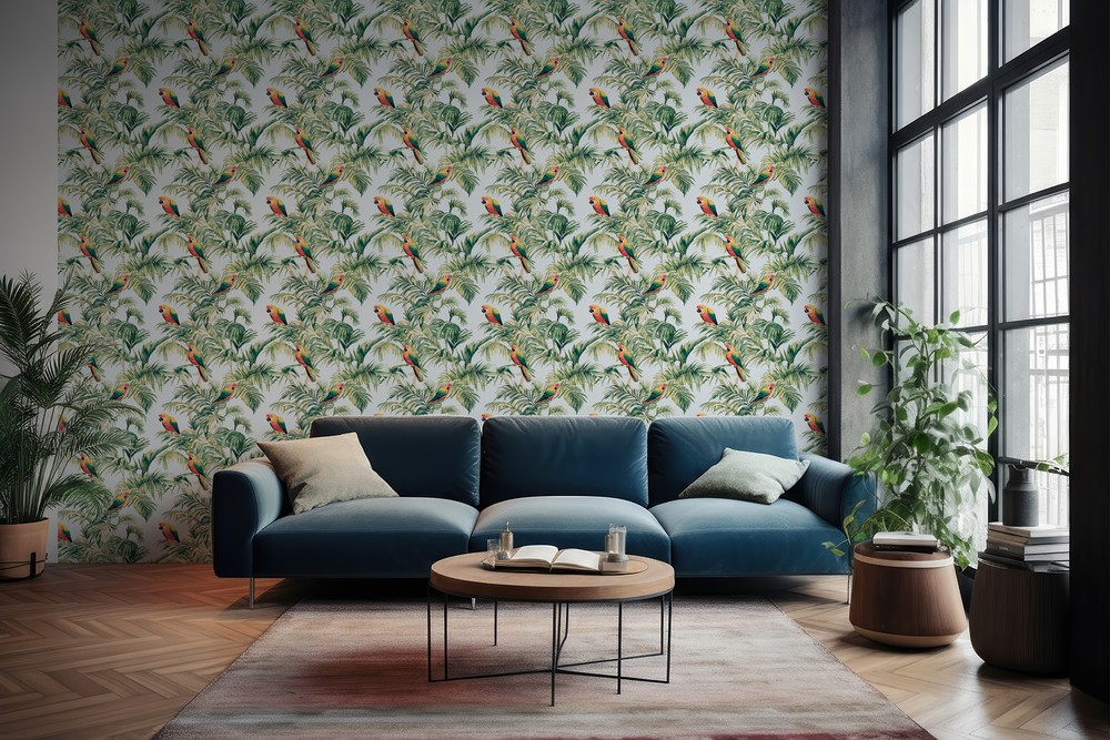 Trinidad Blue - 1066701-02 photowallpaper Blue Monkey