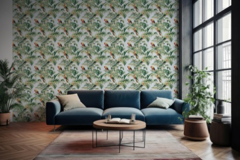 Trinidad Blue - 1066701-02 photowallpaper Blue Monkey