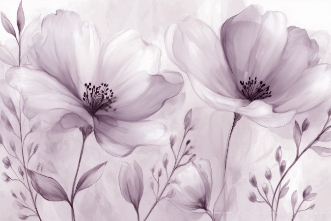 Picture of Watercolor Flowers III