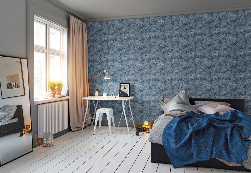 Ella Blue - 1097001-03 wallpaper in between