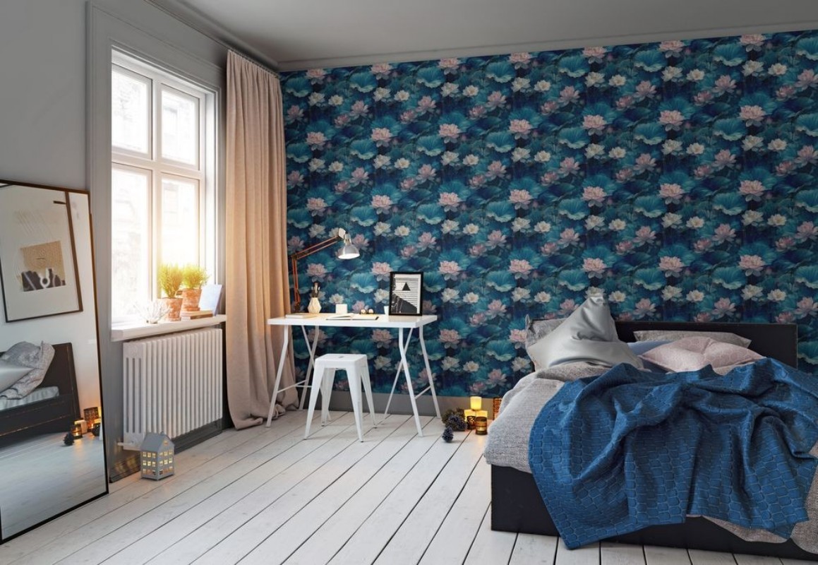 Henrike Blue - 1099601-03 wallpaper in between