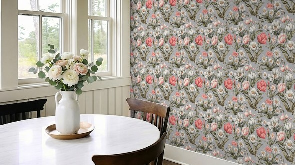 Adriana Light Grey - 1063801-03 wallpaper Scandza