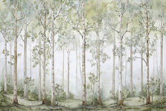 Picture of Birch Tree Painting I