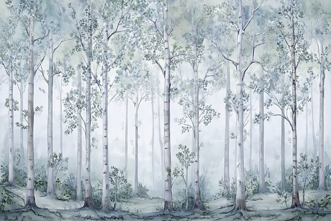Image de Birch Tree Painting II