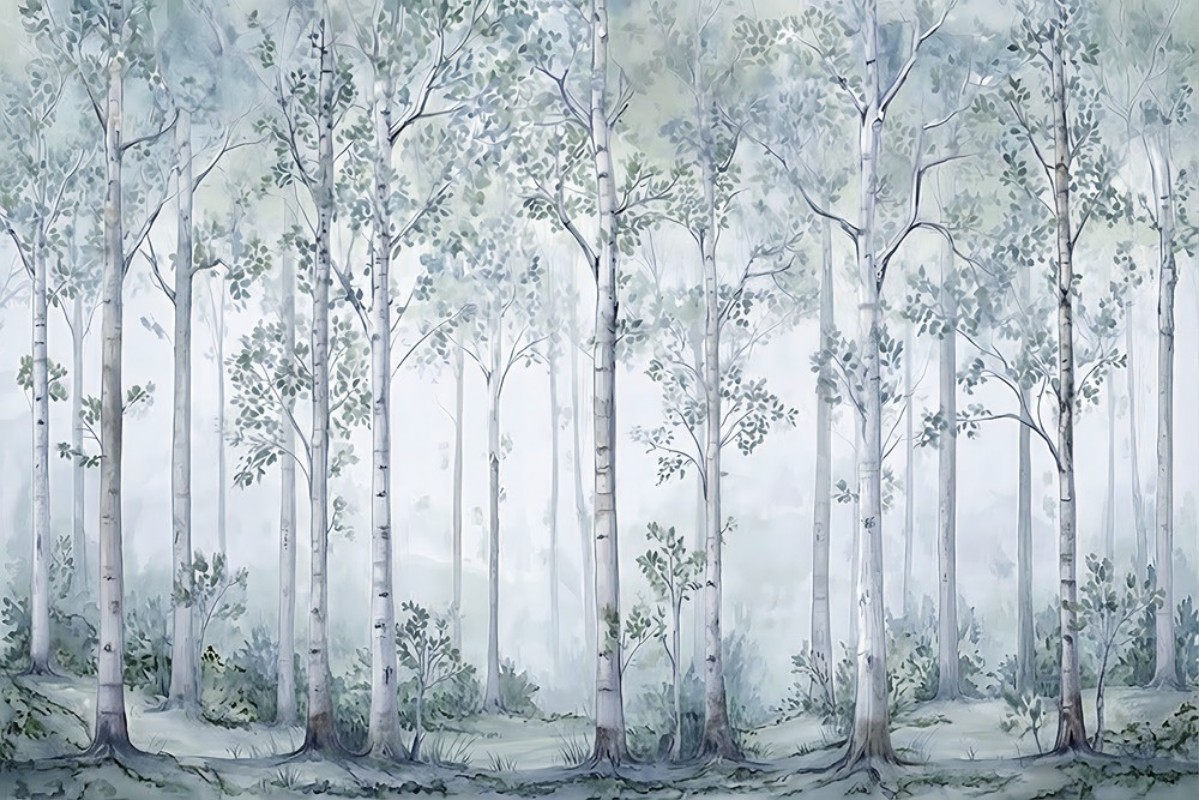 Picture of Birch Tree Painting II