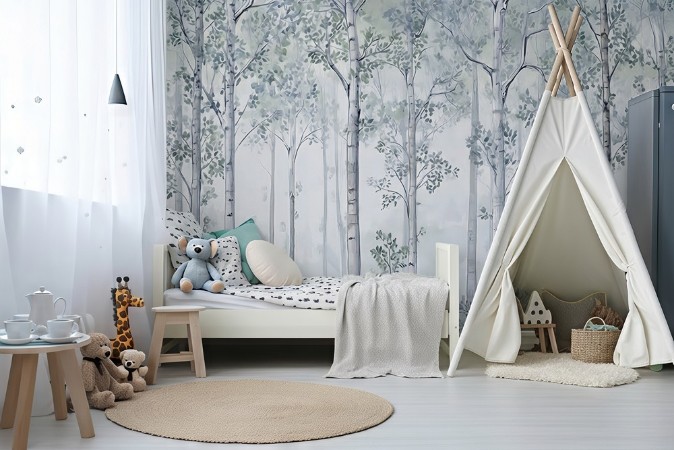 Bild på Färgsättning Birch Tree Painting II - 08979-01