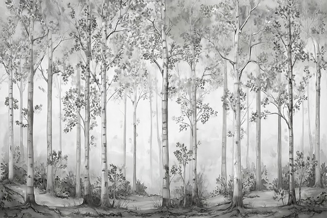 Image de Birch Tree Painting III