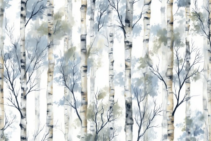 Afbeeldingen van Kleurcombinatie Memories of Birch Trees II - 08982-01