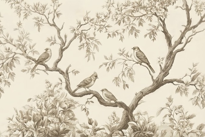 Picture of Birds on Branches I