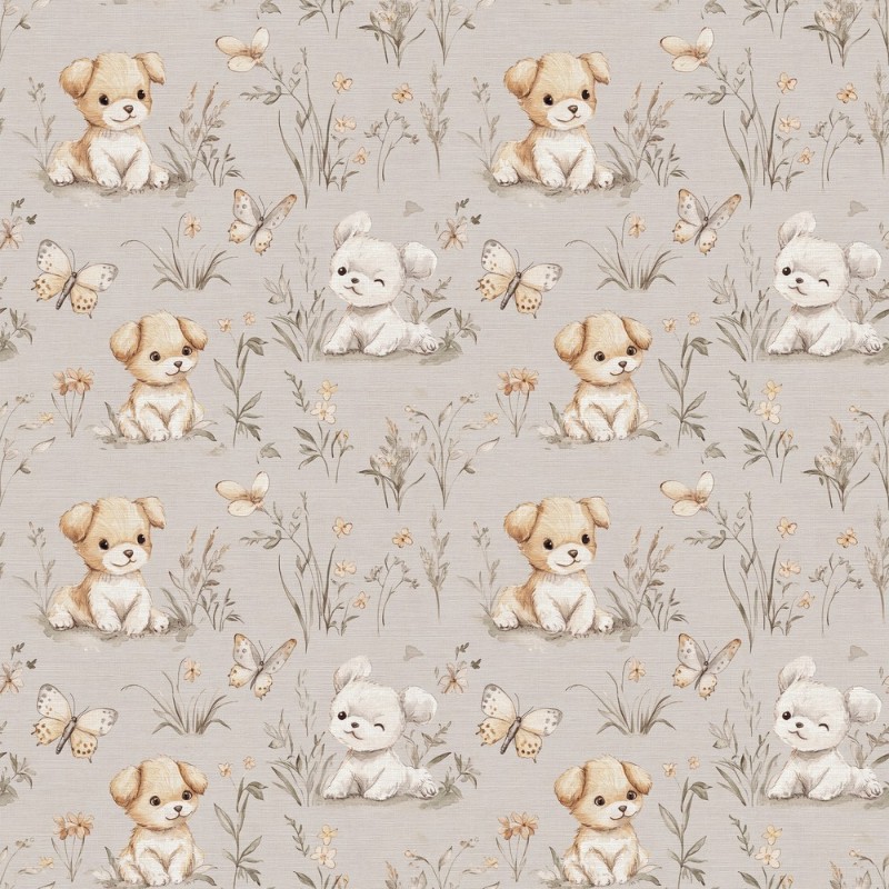 Picture of Fargesammensetning Sweet little puppy Beige - 1026701-02 - 09359-01