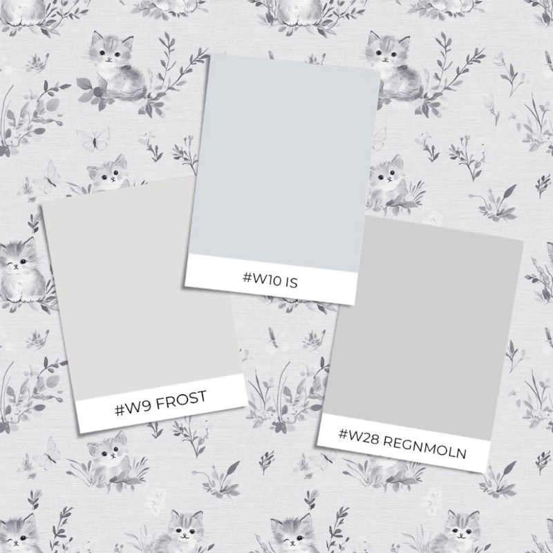 Picture of Fargesammensetning Curious kitten Grey - 1026801-06 - 09367-01