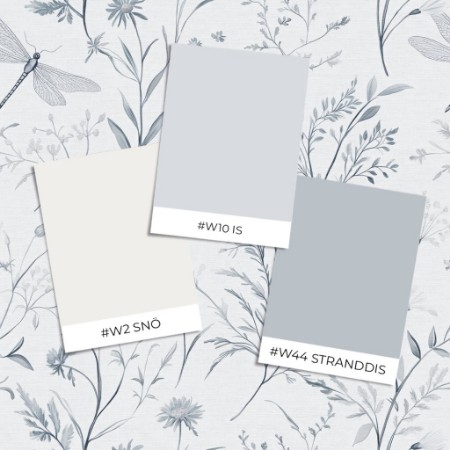 Bild vun Muster Stil - Dragon fly garden Blue - 1027201-02