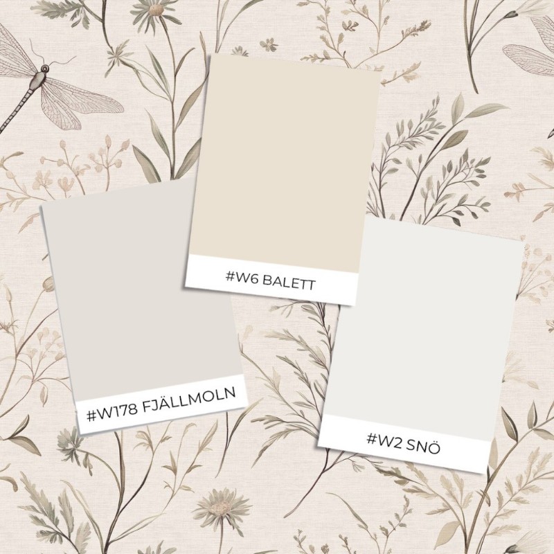 Bild på Varuprov stil - Dragon fly garden Brown - 1027201-04