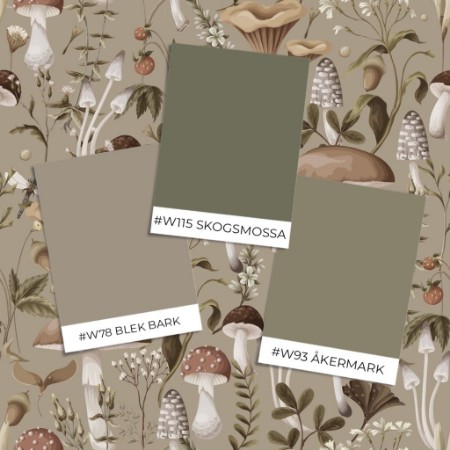 Image de Modèle d'échantillon - Nordic mushrooms Beige - 1031201-03