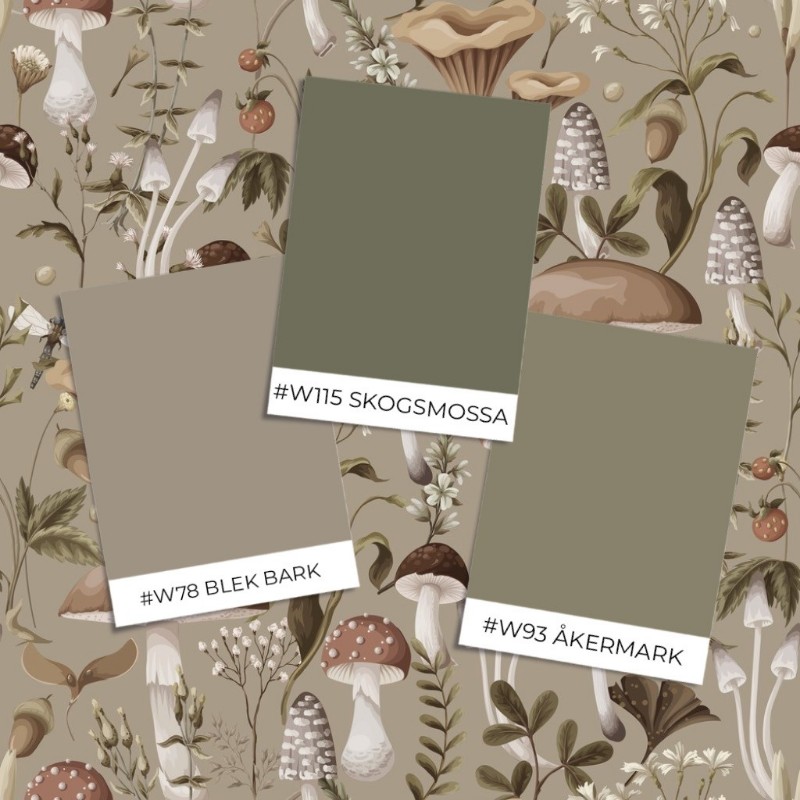 Bild på Varuprov stil - Nordic mushrooms Beige - 1031201-03