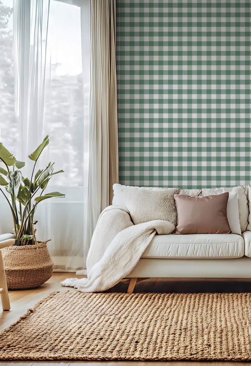 Obrazek Checkered Solid Green - 1031901-13