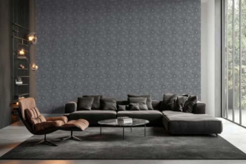 Bild på Bees and Flowers in Dark Grey - 1032001-04