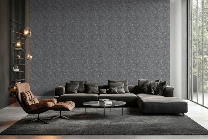 Bild på Färgsättning Bees and Flowers in Dark Grey - 1032001-04 - 09397-01