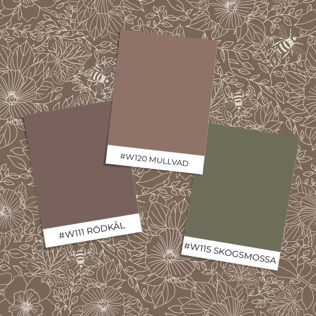 Picture of Bees and Flowers in Brown - 1032001-07