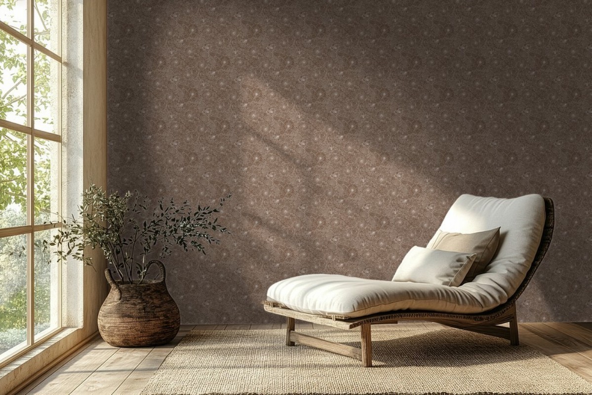 Picture of Bees and Flowers in Brown - 1032001-07