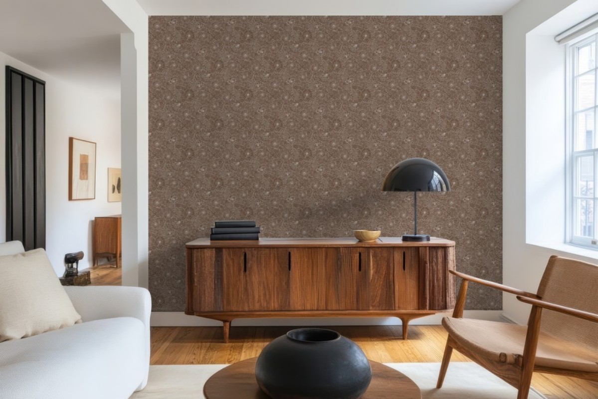 Picture of Bees and Flowers in Brown - 1032001-07