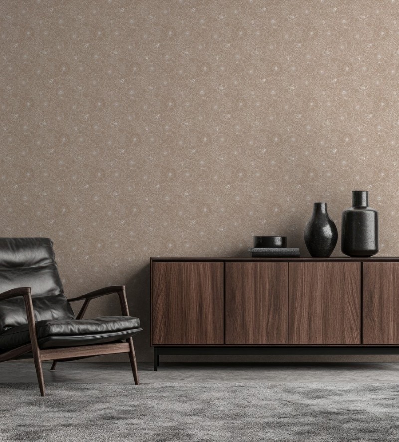 Afbeeldingen van Bees and Flowers in Beige - 1032001-08