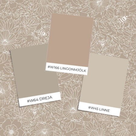 Εικόνα της Δείγμα στυλ - Bees and Flowers in Beige - 1032001-08