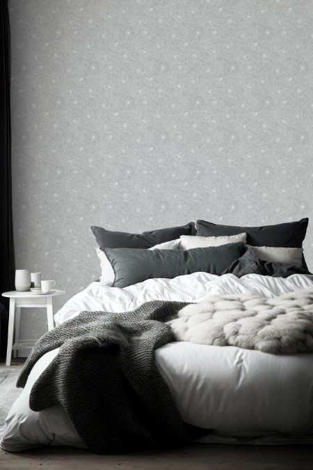 Bild på Bees and Flowers in Light Grey - 1032001-09