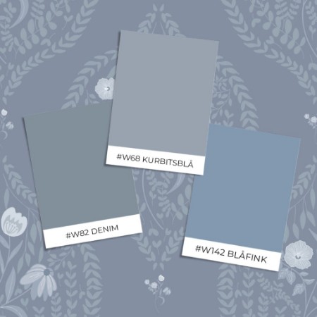 Picture of Sample style - Flower bouquet in ogee solid Blue - 1032601-04