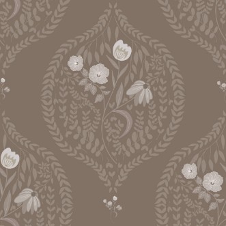 Picture of Flower bouquet in ogee solid Brown - 1032601-05