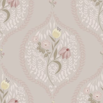 Bild på Flower bouquet in ogee Light Beige - 1032601-07