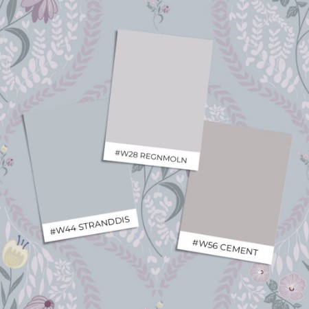 Picture of Sample style - Flower bouquet in ogee Light Blue - 1032601-09