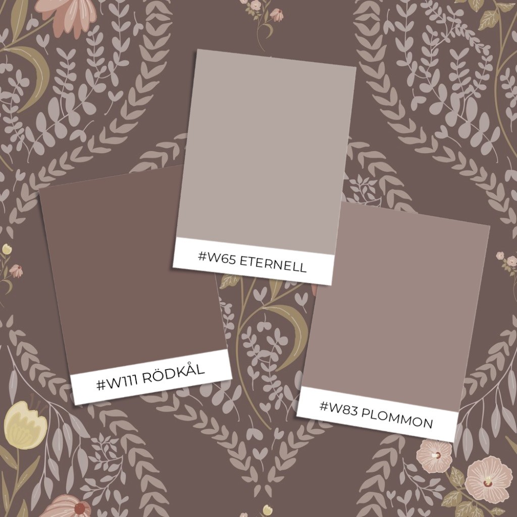 Picture of Flower bouquet in ogee Brown - 1032601-13