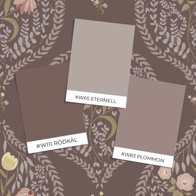 Picture of Flower bouquet in ogee Brown - 1032601-13