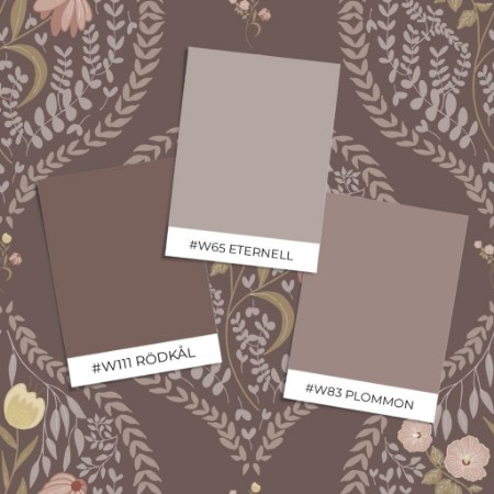 Bild på Färgsättning Flower bouquet in ogee Brown - 1032601-13 - 09413-01