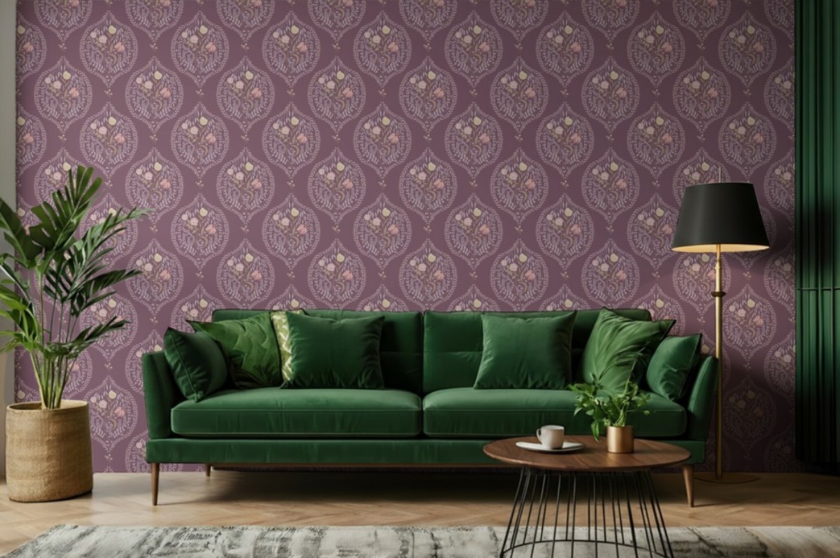 Picture of Flower bouquet in ogee Dark Pink - 1032601-14