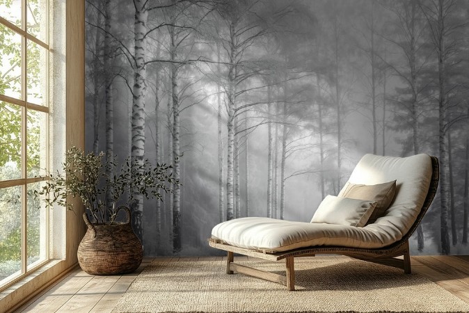 Picture of Väriyhdistelmä Sunlit Birches III - 09566-01