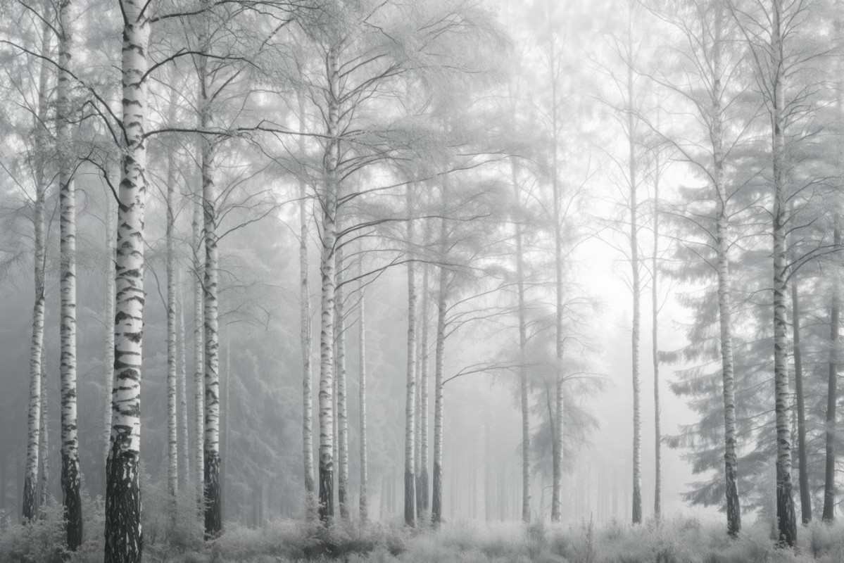 Picture of Väriyhdistelmä Sunlit Birches III - 09566-01