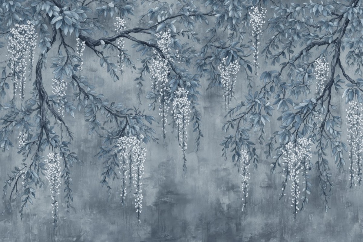 Picture of Fargesammensetning Hanging Flowers III - 09596-01