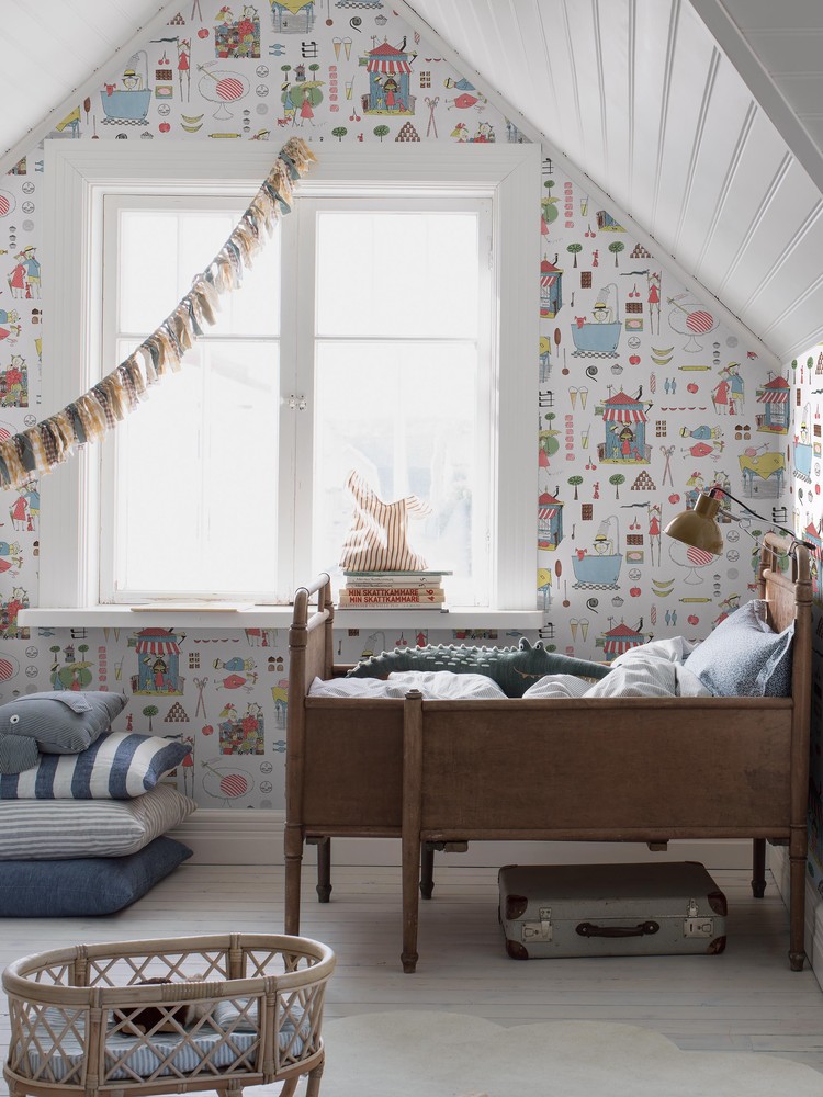 Stig Lindberg Krakel Spektakel wallpaper Boråstapeter