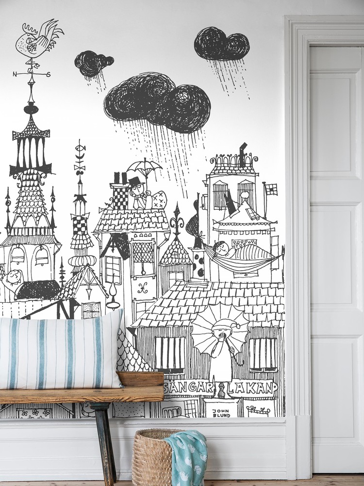 Stig Lindberg Ingalunda wallpaper Boråstapeter